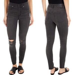 NEW Madewell 9" Mid-Rise Skinny Jeans in Black‎ Sea, 27